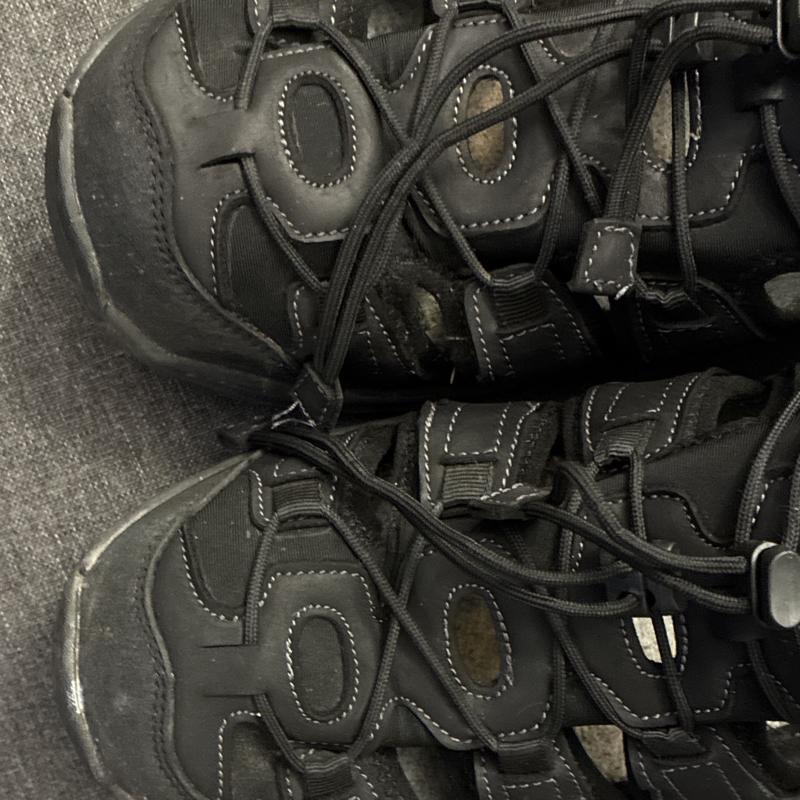Orthofeet Men’s Black Closed-Toe Lace-Up Sport Sandals “Saturn” NO INSOLES