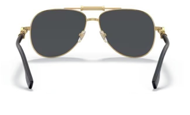 Versace Sunglasses Gold Frame, Dark Grey Lenses, VE 2236 1002/87 59MM