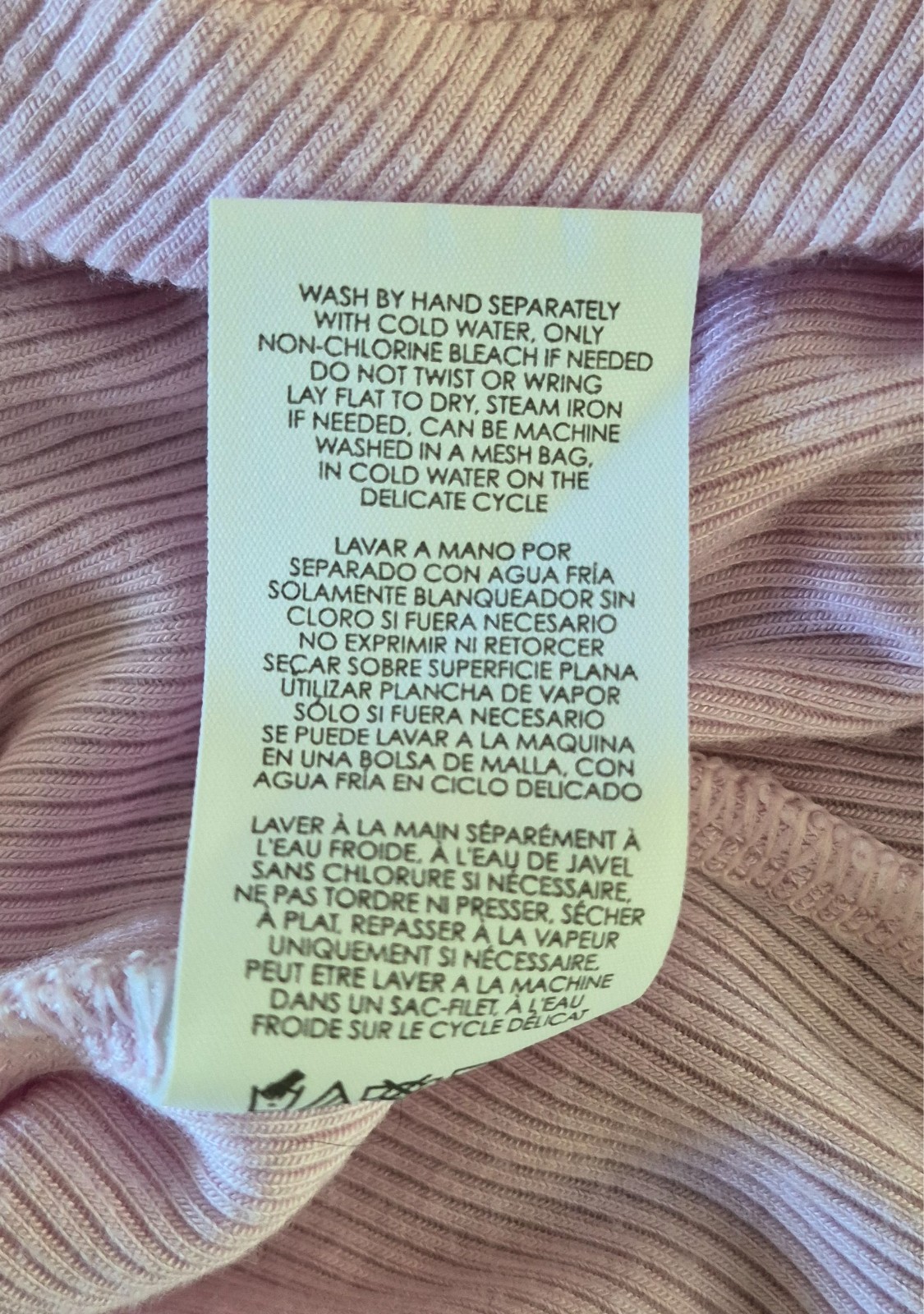 CAbi #4366 Simple Thermal Carnation Pink Ribbed Stretch Long Sleeve Size Small