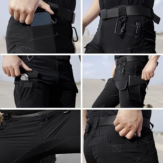 Tactical Mens Cargo Pants Waterproof Work Hiking Combat Outdoor Trousers Pants