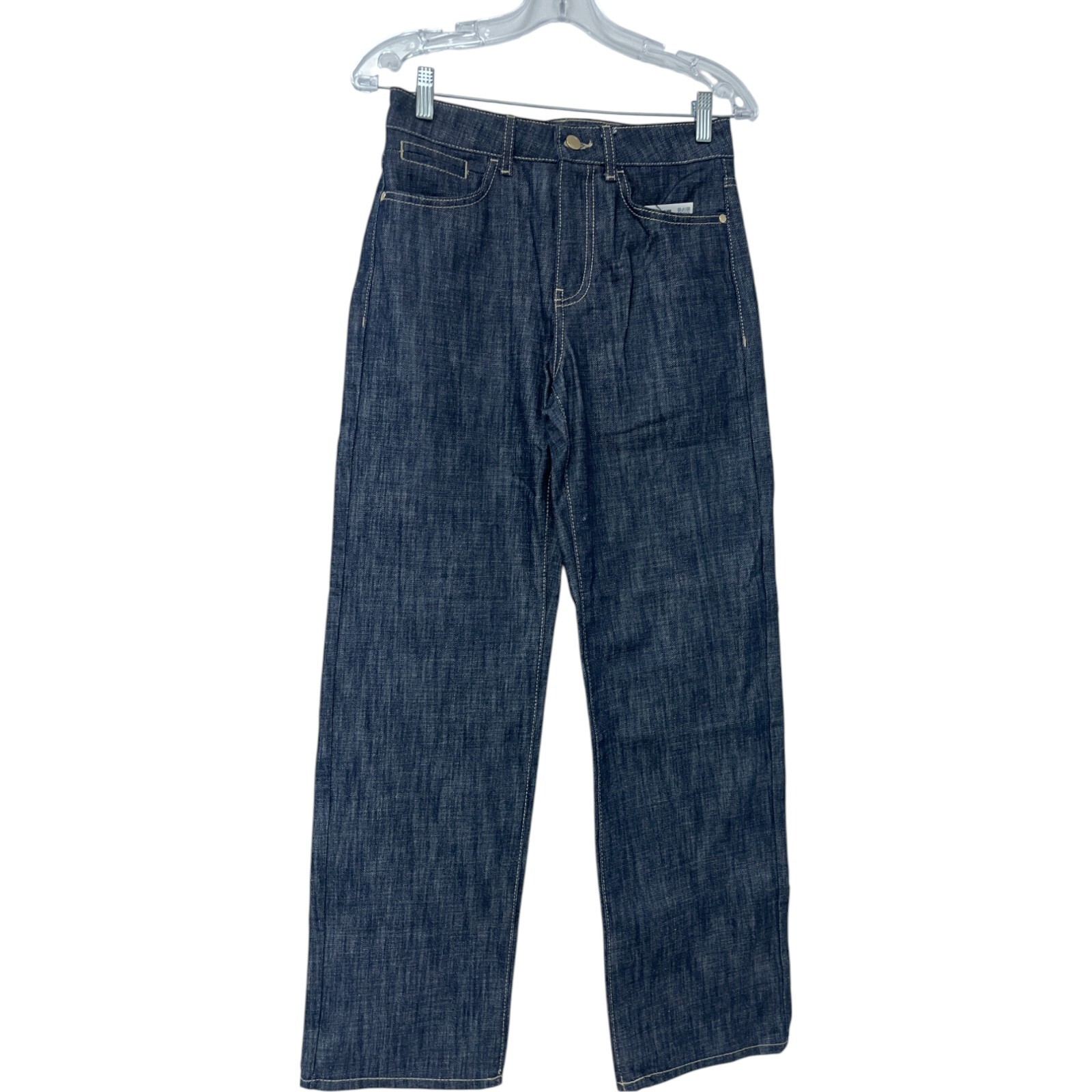 Zara Womens Jeans EU 36 US 4 Blue Denim Straight High Rise 5862/062 NWT