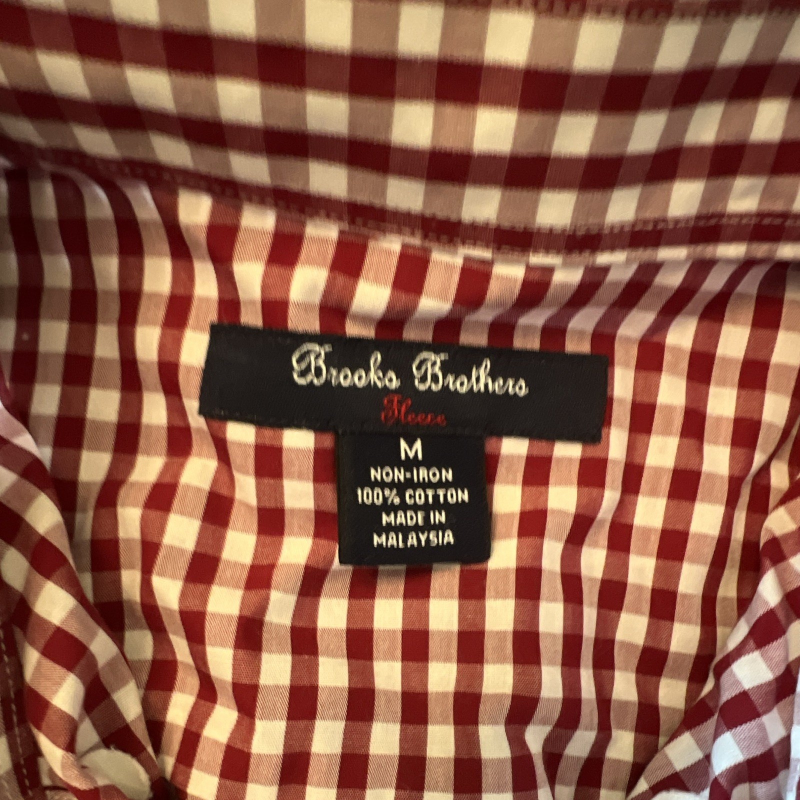 Brooks Brothers Boy’s M Regular Non-Iron Check Cotton Woven Button-Up LS Shirt