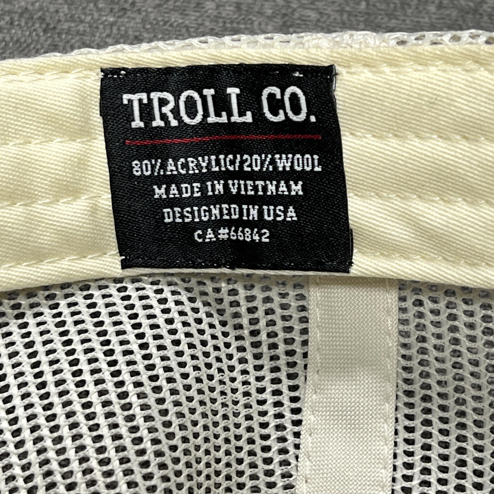 Troll Co Hat Cap Snap Back Mens One Size Green Mesh Trucker Patch Logo
