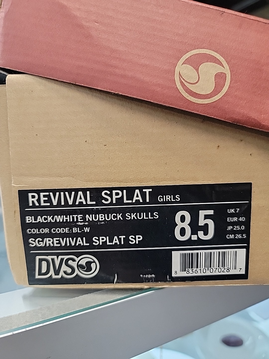 DVS Revival Splat Black NUBUCK SKULLS Women’s Shoes 8.5 (Mens7) New NWB VINTAGE