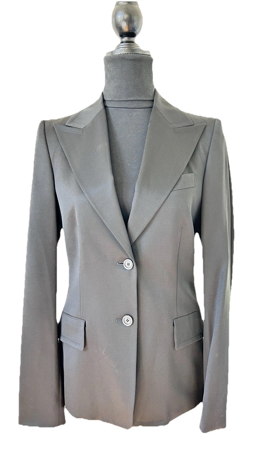 GUCCI Italy Black Wool Blazer IT 42 Tom Ford Era Tailored Jacket
