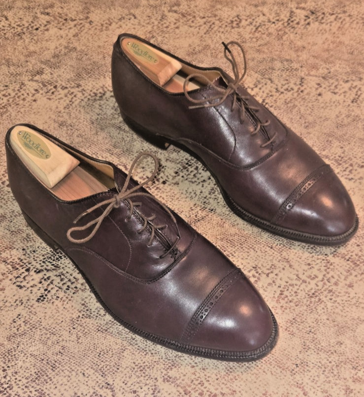 Alden New England Straight Tip Bal Oxfords Brown Leather Loafers Size 11.5 D E/E
