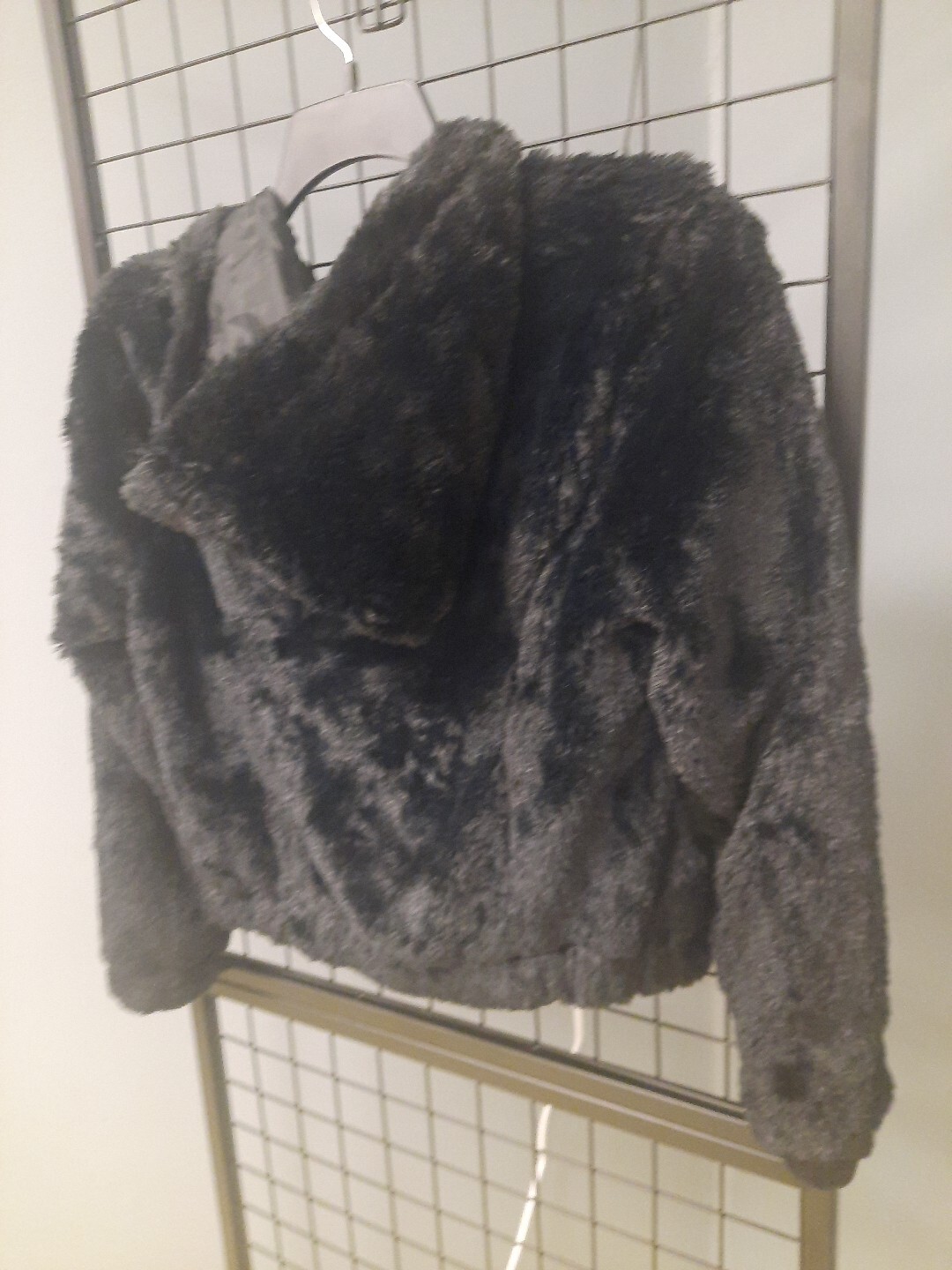 Ambiance Outerwear Jacket Woman’s Medium Faux Fur Black Lined Full Zip Coat