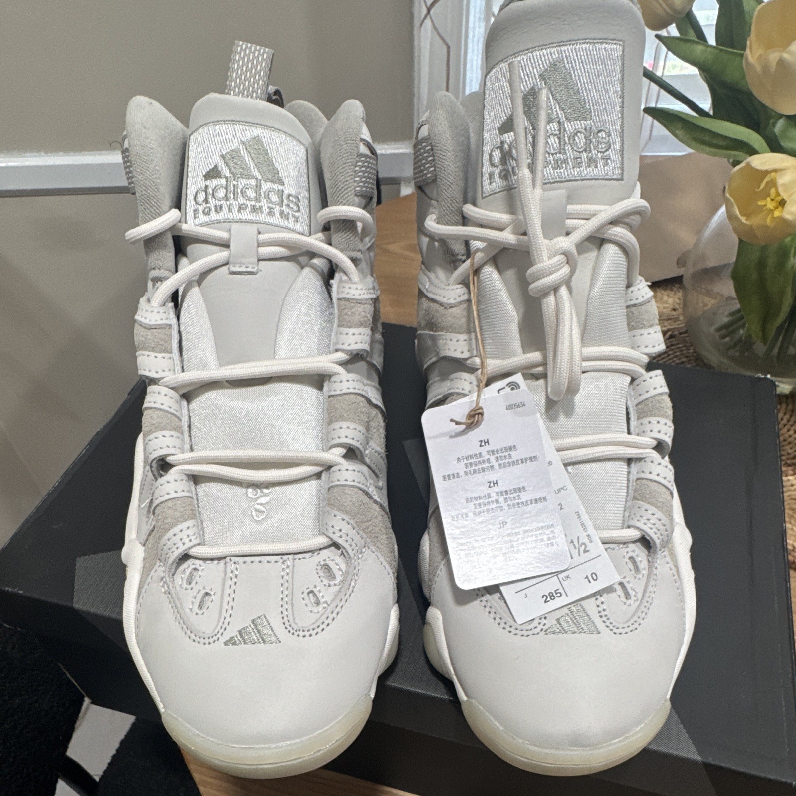 adidas Crazy 8 “Off White Sesame” Men’s High Top Lace-Up Suede Sneakers IE7230
