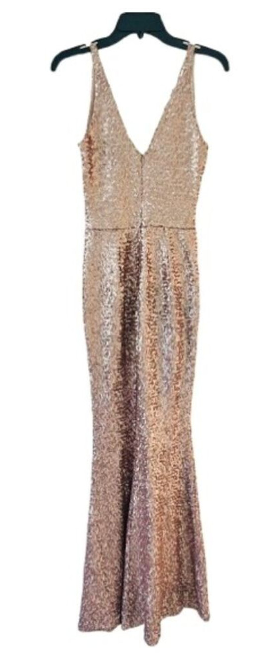 Dress The Population: Harper V-Neck Sleeveless Sequin Mermaid Gown