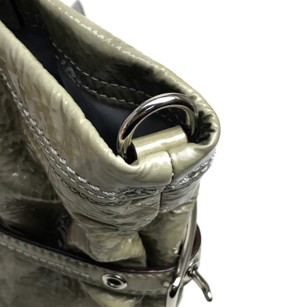 COACH 17065 Tote Bag Men’s Patent Andy Cinched Shoulder Bag Patent Leather