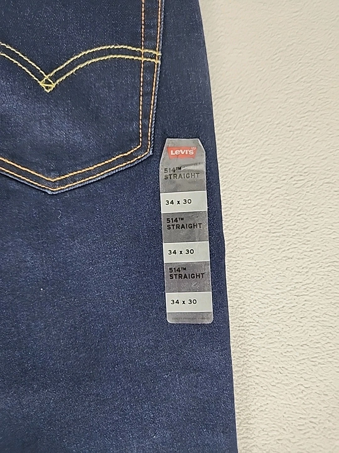 Levi’s 514 Regular Fit Zip Fly Straight Leg Denim Jeans 34X30 Men’s Dark Blue