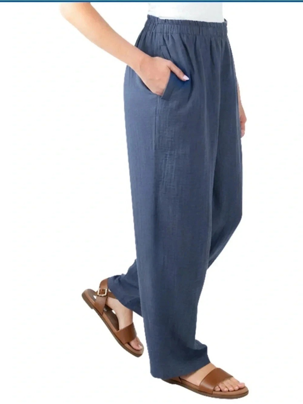 Coldwater Creek Women’s Cotton Gauze Pull-On Pant