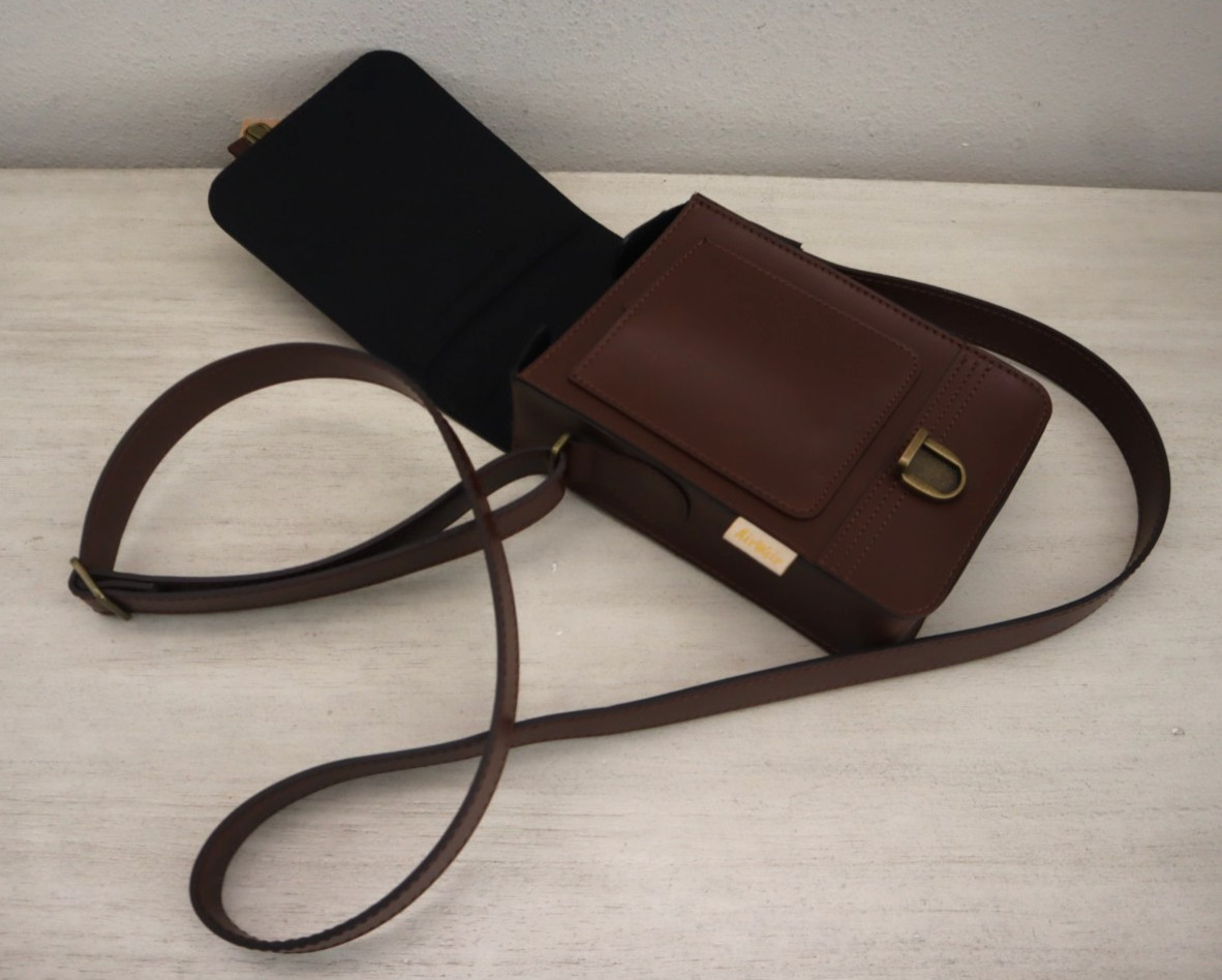 Dr Martens Brown Vegan Leather Reporter Norfolk Flat Shoulder/Crossbody Bag