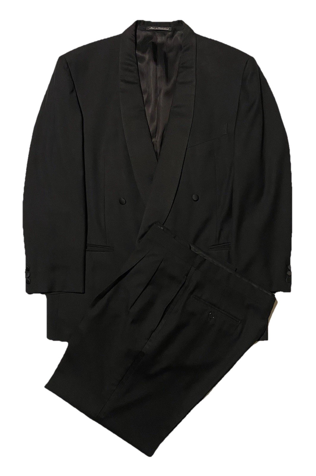 Ermenegildo Zegna Double-Breast Super 100’S 2-Piece Shawl Men Tuxedo Suit 44R-34