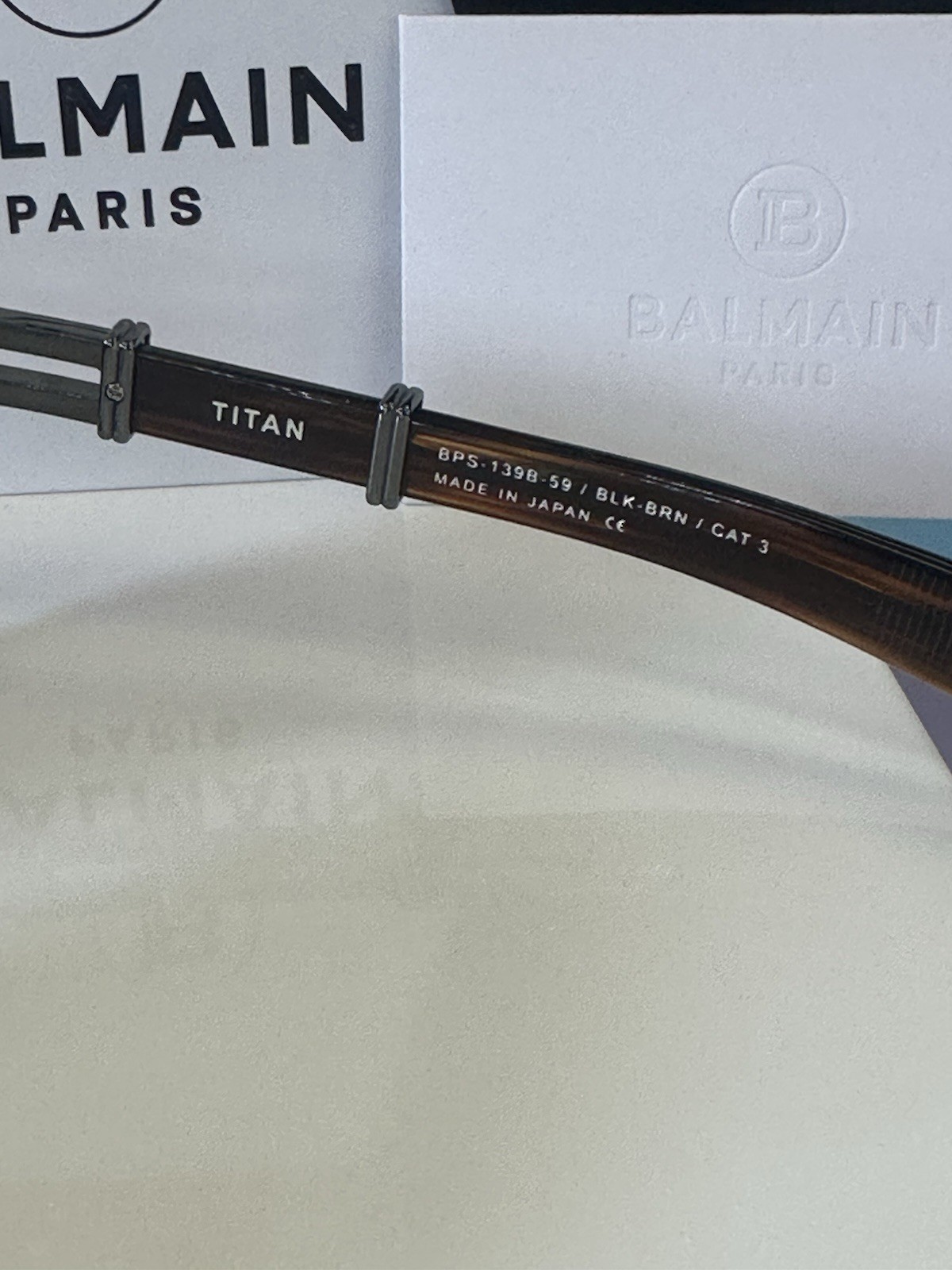 NEW BALMAIN by AKONI SUNGLASSES TITAN GUNMETAL BLACK BROWN BPS-139B-59 59 18 130