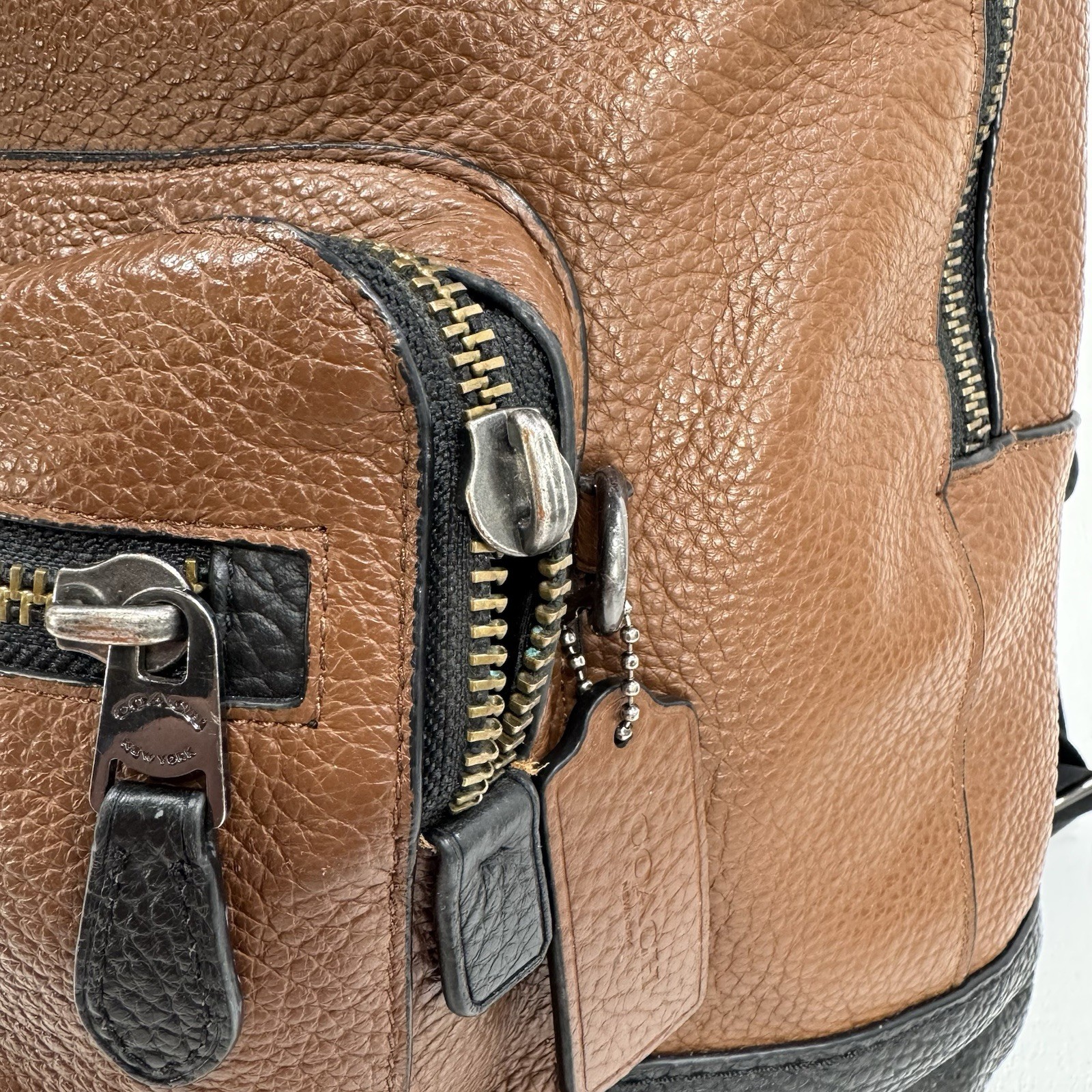 Coach West Brown Pebbled Leather Laptop Backpack F37802 – See Details