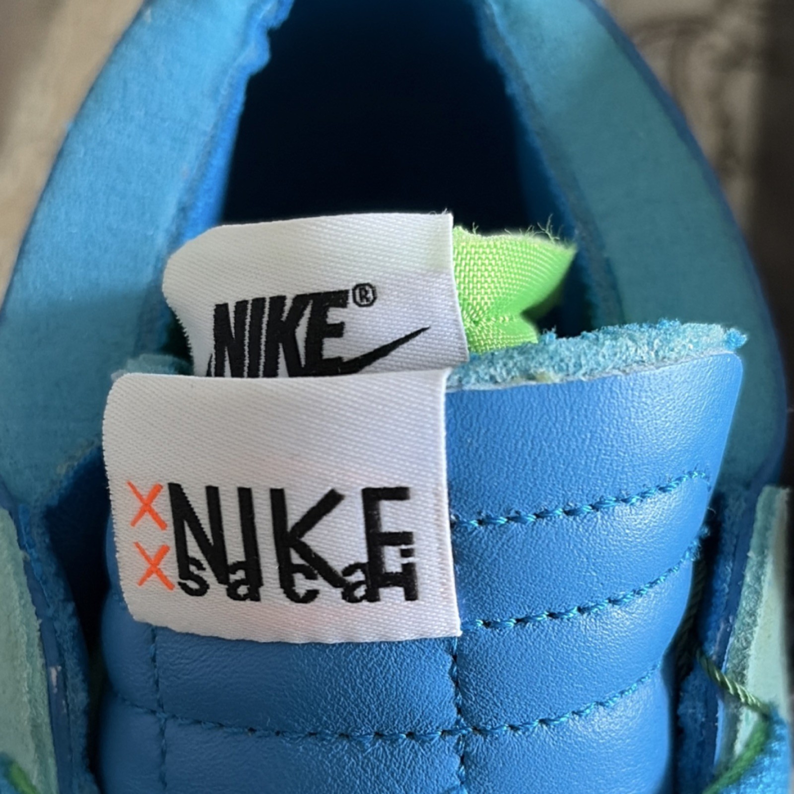 Nike Blazer Low Sacai KAWS Neptune Blue Limited Edition Leather Sneaker