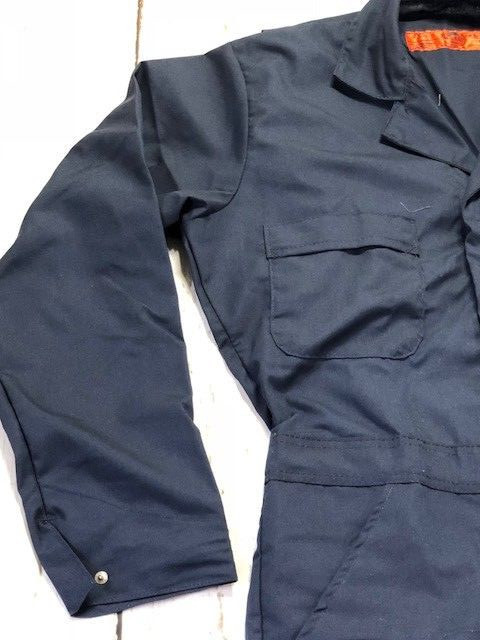 Red Kap Speedsuit Navy Short / Long Sleeve Zip-Front Work Coverall Action Back