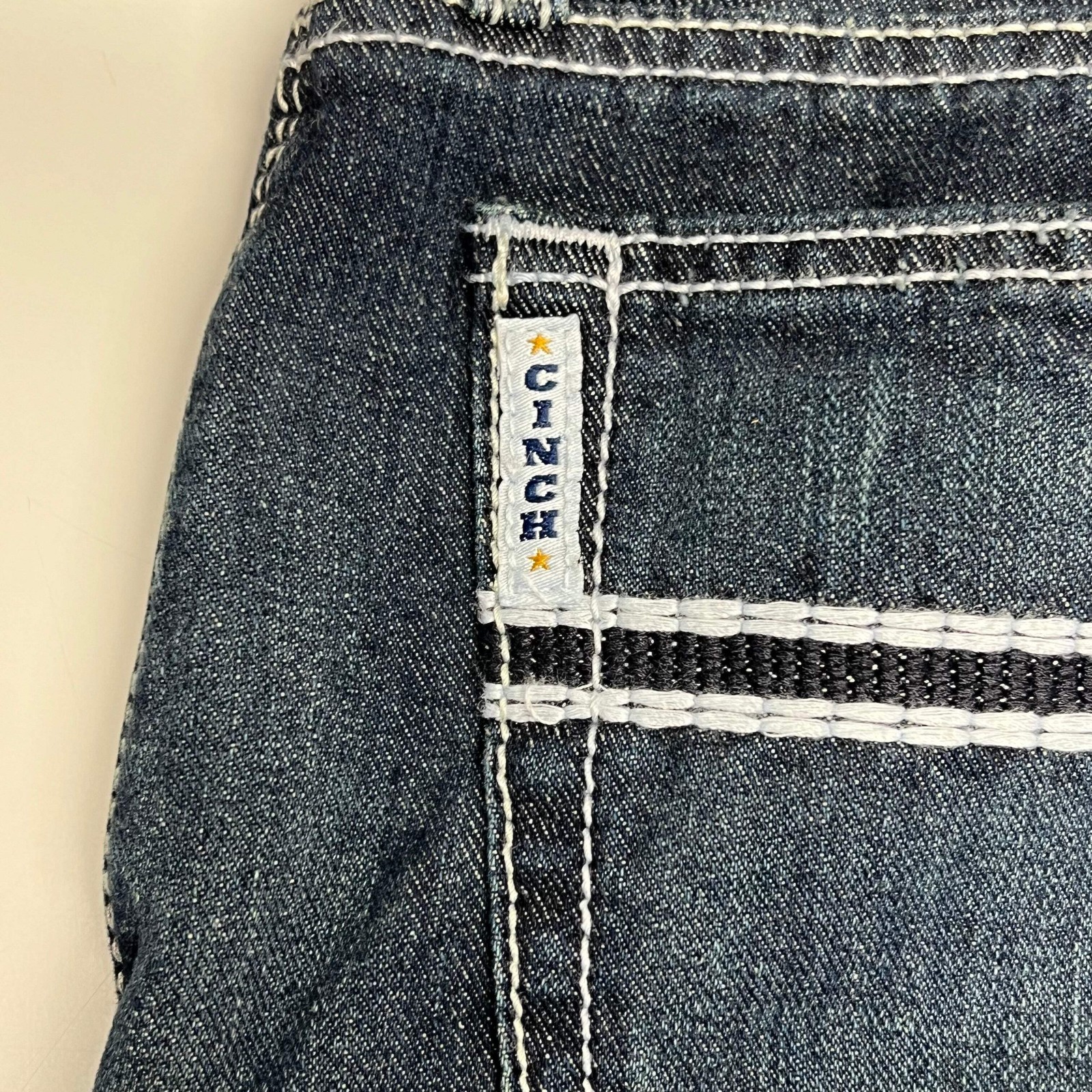 CINCH Relaxed Fit White Label Jeans Men’s Sz 33 X 36 Stonewash Indigo MB92834019
