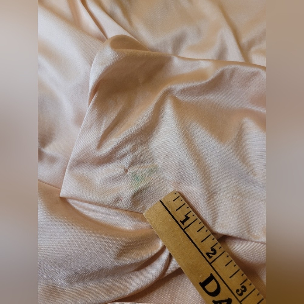 Source Unknown Peach Long Nightgown with Floral Embroidery