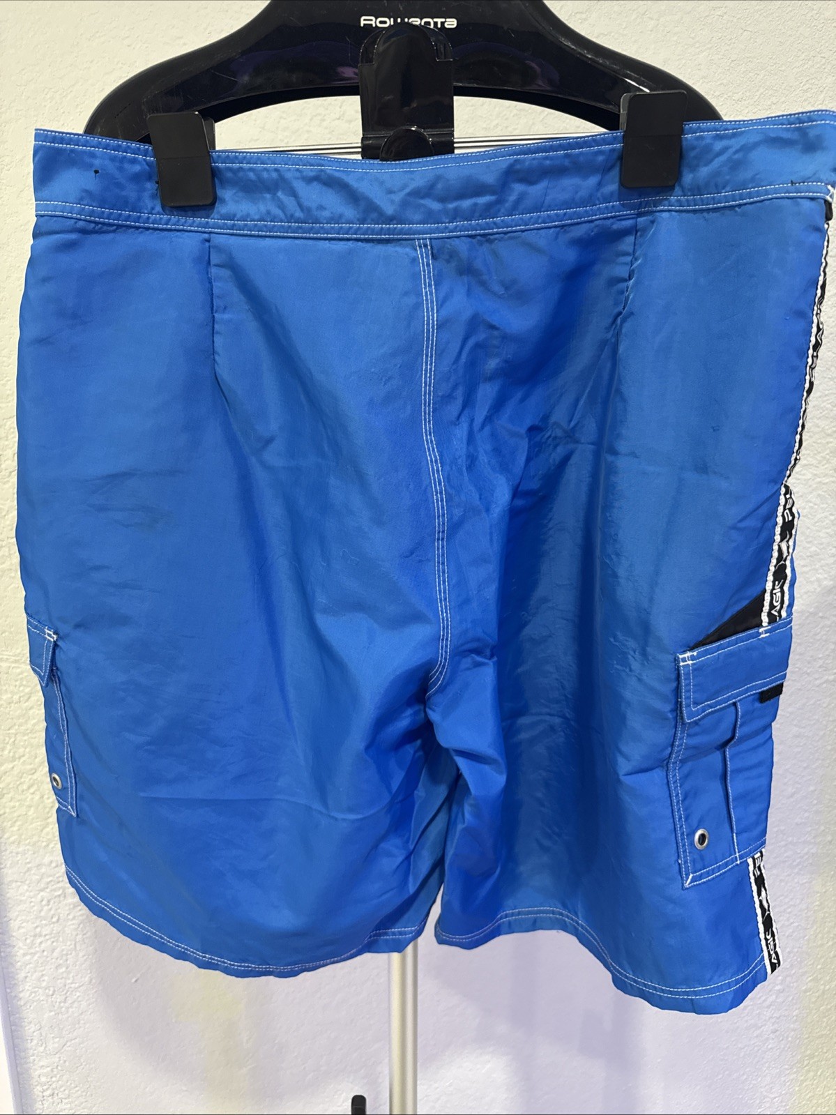 Pelagic Blackfin Men’s Board Shorts, Blue, Fishing Swim Trunk, Nylon, size 40