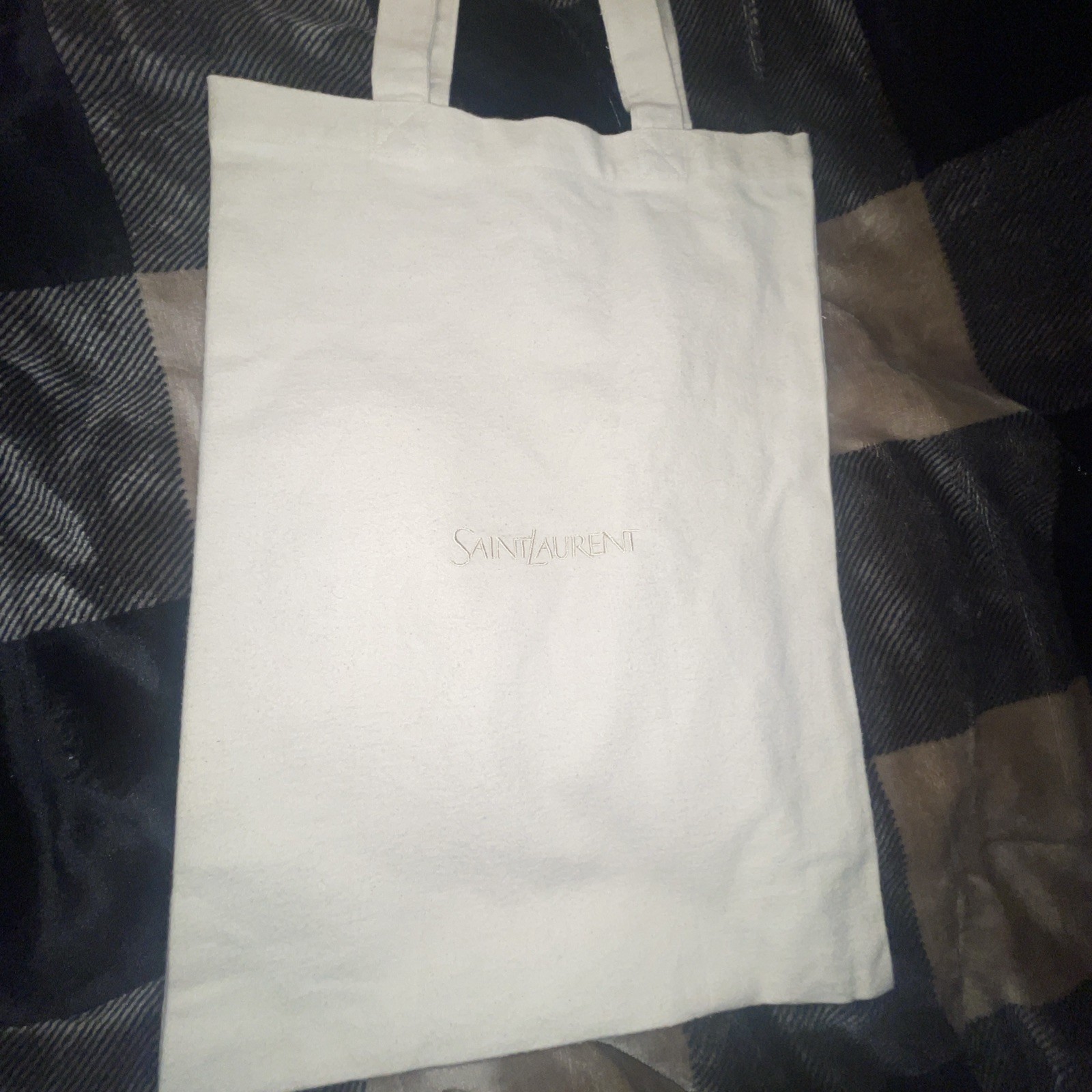 Saint Laurent ToteBag Designer Accessory Collectible 17×13 Inches Cream