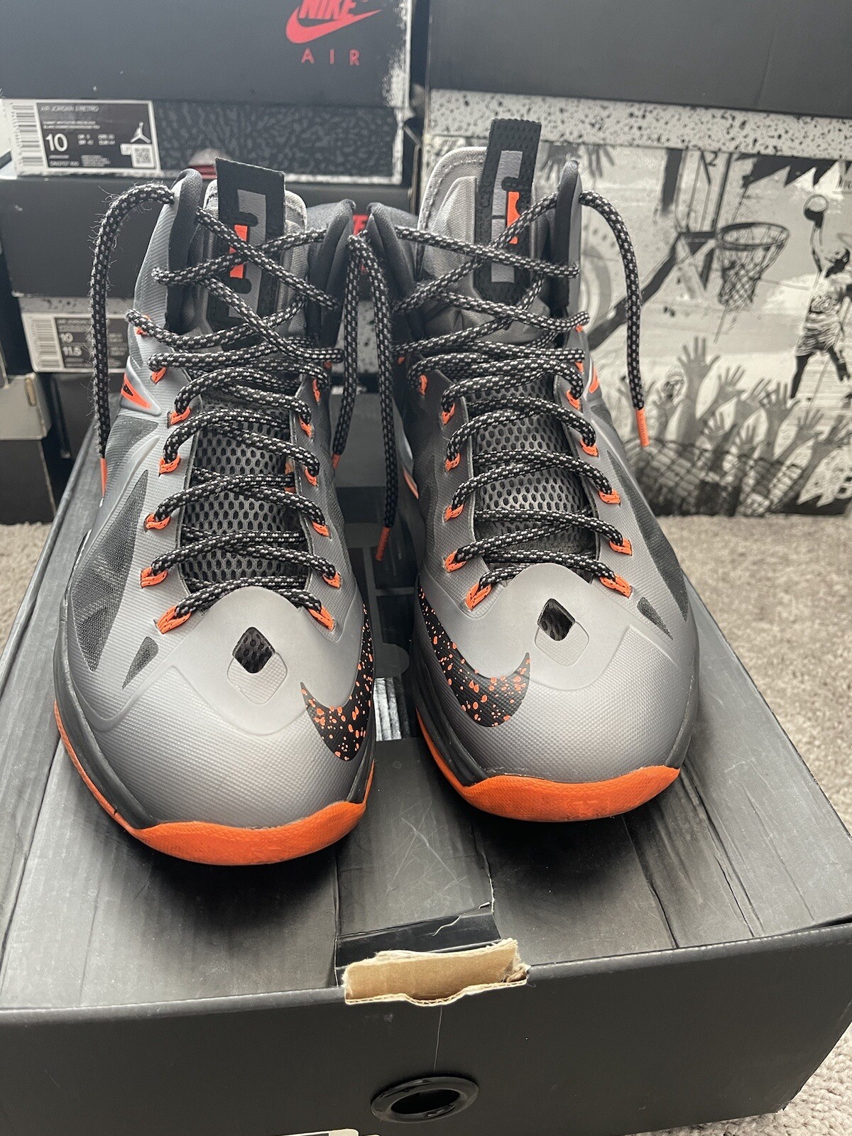 Size 10 – Nike LeBron 10 Lava 2012