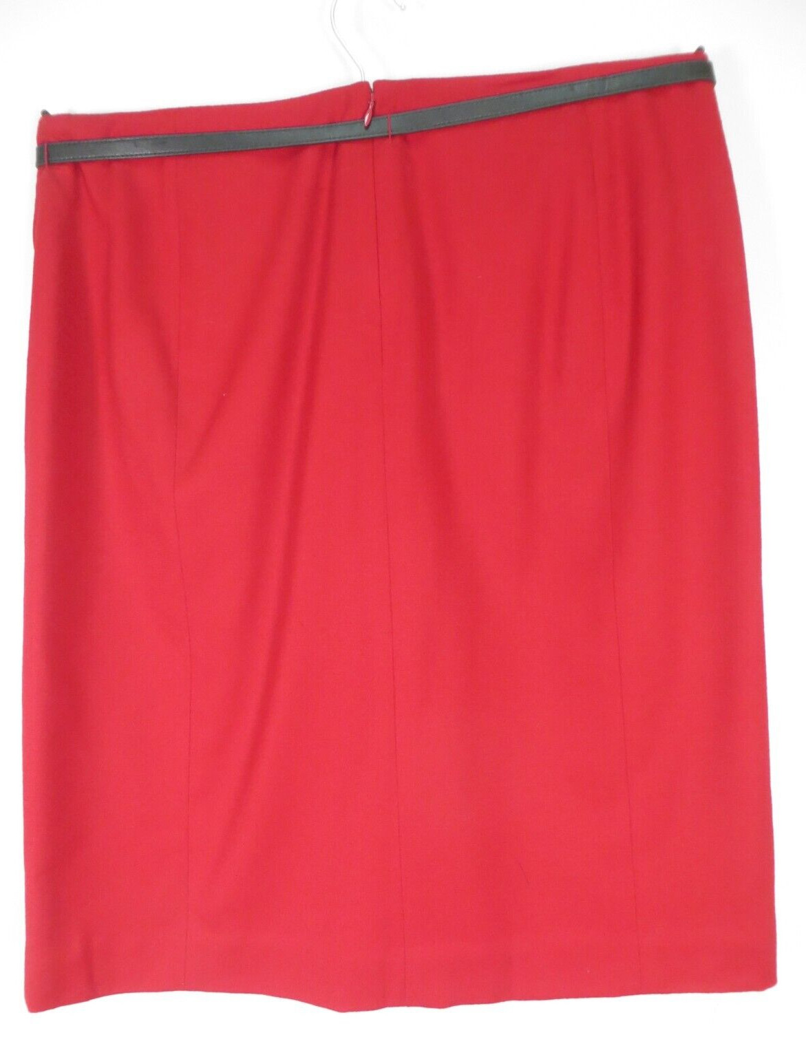 NWT TALBOTS Womens Flannel 99% Wool Belted Wrap Skirt Deep Dark Red 14 $129
