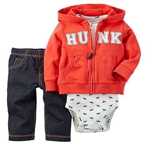 Carters Baby Boys 3 Piece Cardigan Set – Size Varies