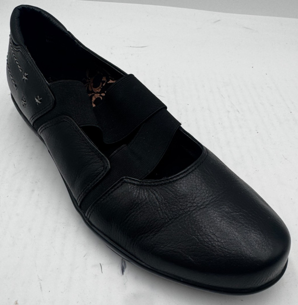 Aetrex Women’s Loafers 9-9.5 Black Leather Mary Jane Flat Comfort Shoes EF370W