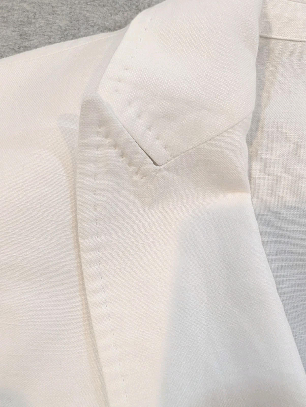 Baird McNutt Murano White Linen Blend Blazer Jacket Mens LT Doublebreasted