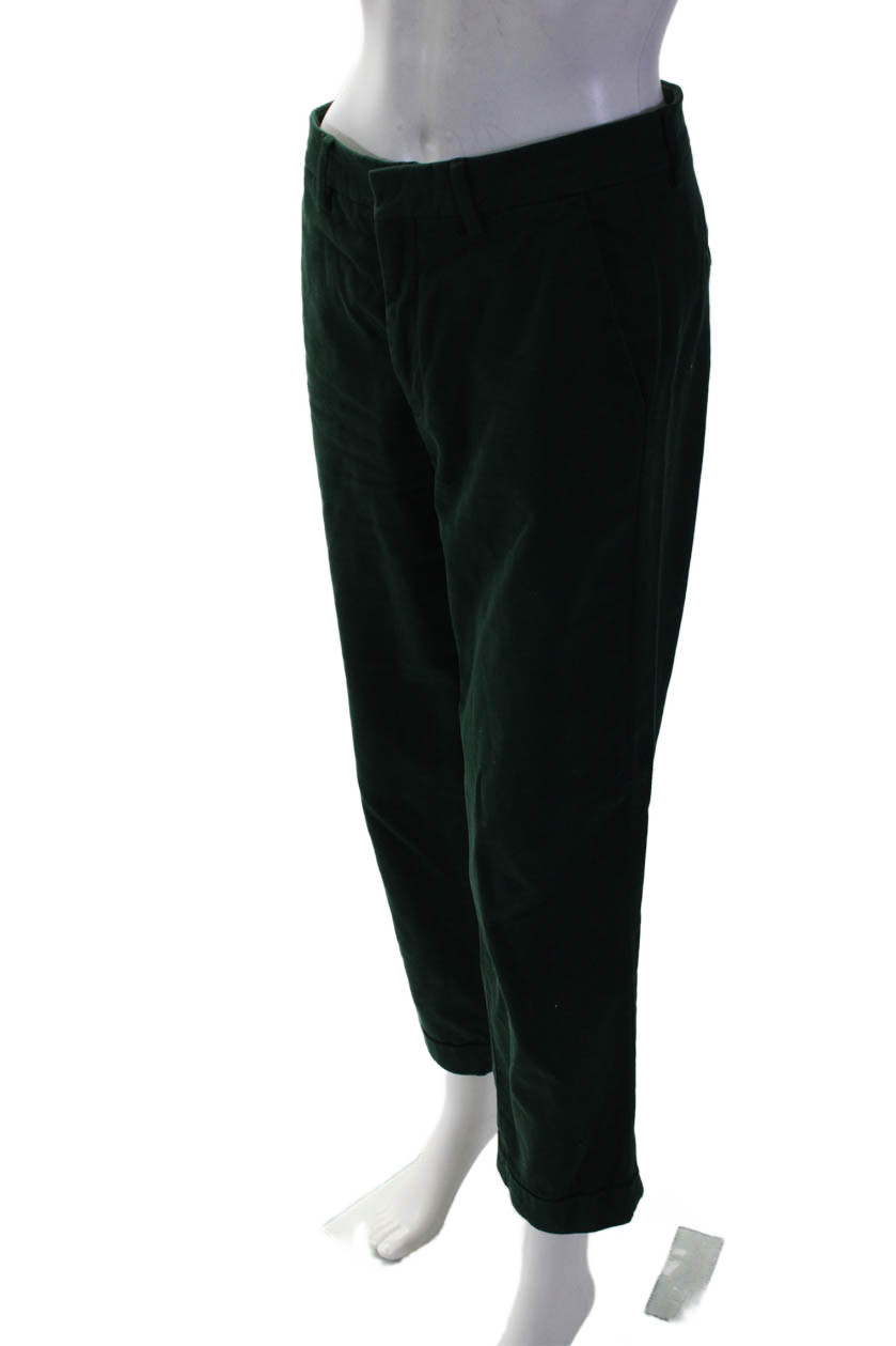 Closed Women’s Hook Closure Straight Leg Cuff Hem Dress Pants Green Size 26
