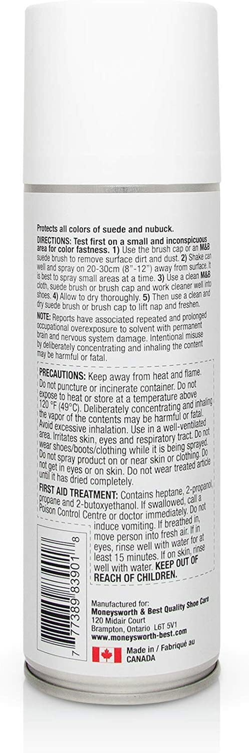 Moneysworth & Best Suede & Nubuck Color Protector Water Repellent Spray 5.6 oz
