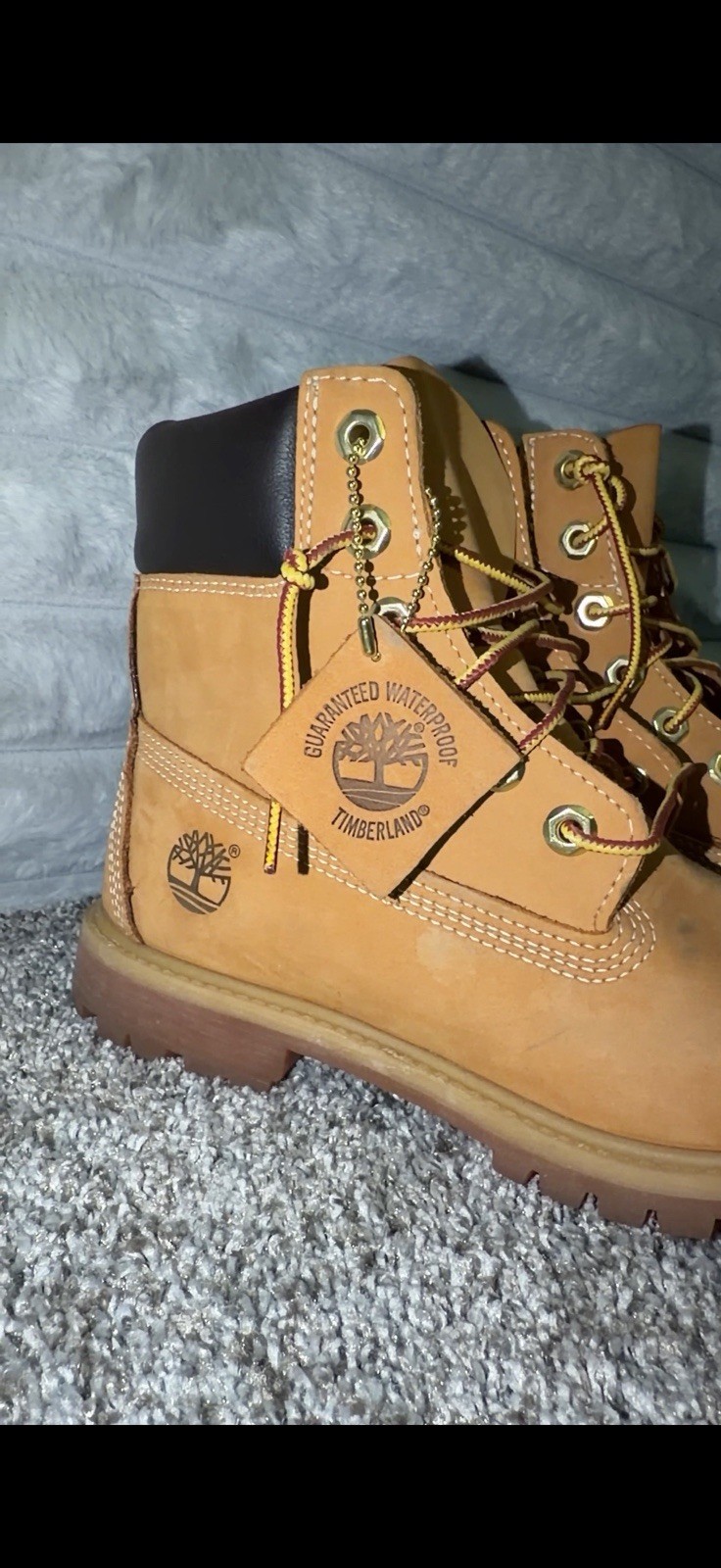 Timberland Waterproof Wheat Leather Lace-Up Ankle Work Boots 8.5 W