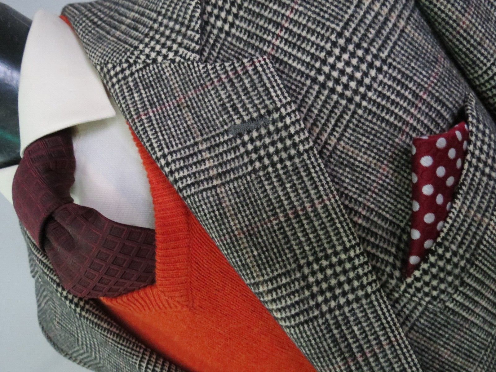 VTG Brooks Brothers EST 100% camel Hair hounds tooth check sport coat 42 L
