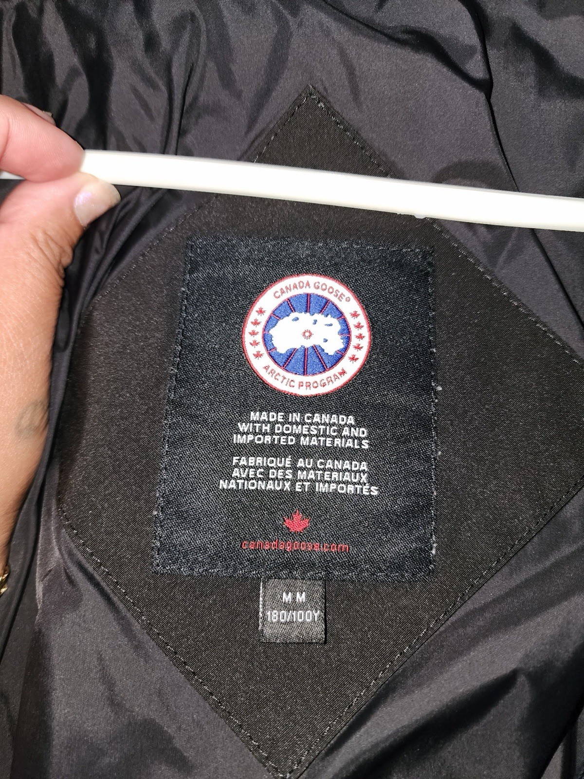 Canada Goose Carson Black Hooded Parka Coyote Trim Fur Men’s M