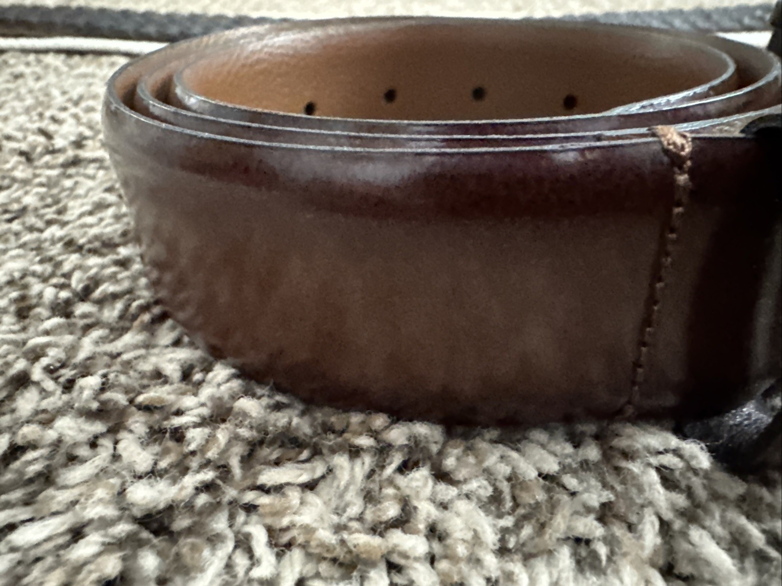 Joseph Abboud Brown Leather Belt 12682 262 Made In Italy Men’s Size 36