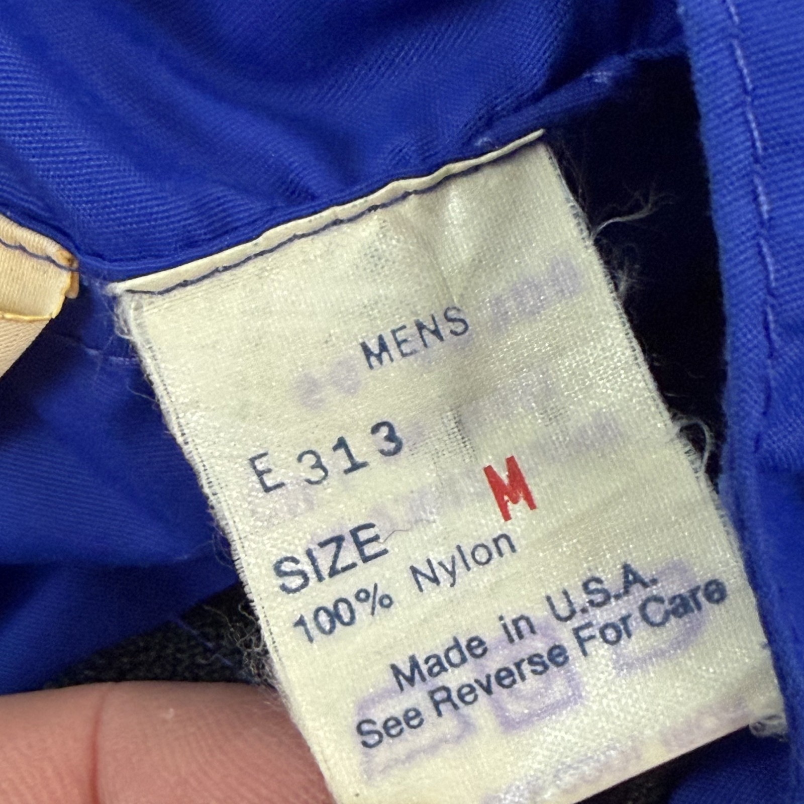 VINTAGE LL Bean Jacket Mens M Blue Nylon Anorak Hooded 1/2 Zip Lightweight USA