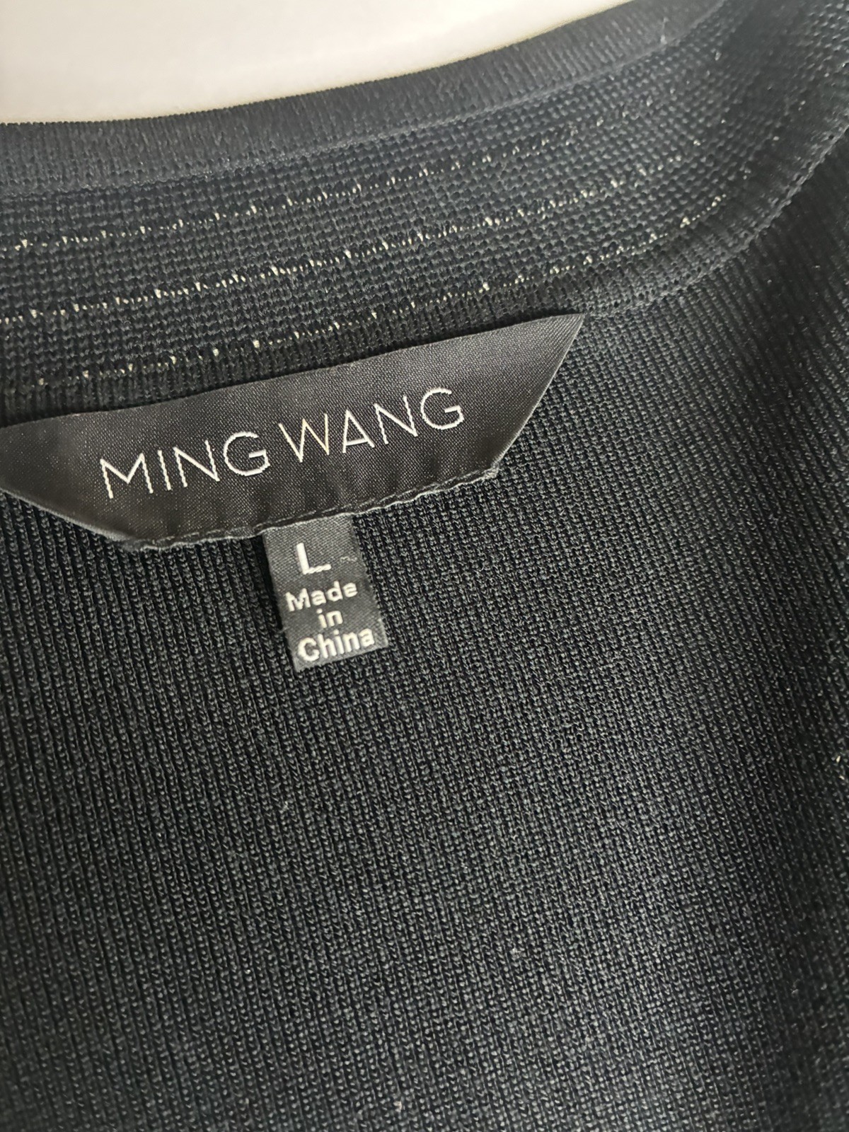 Ming Wang Black Knit Cardigan Blazer Women’s Size L Career
