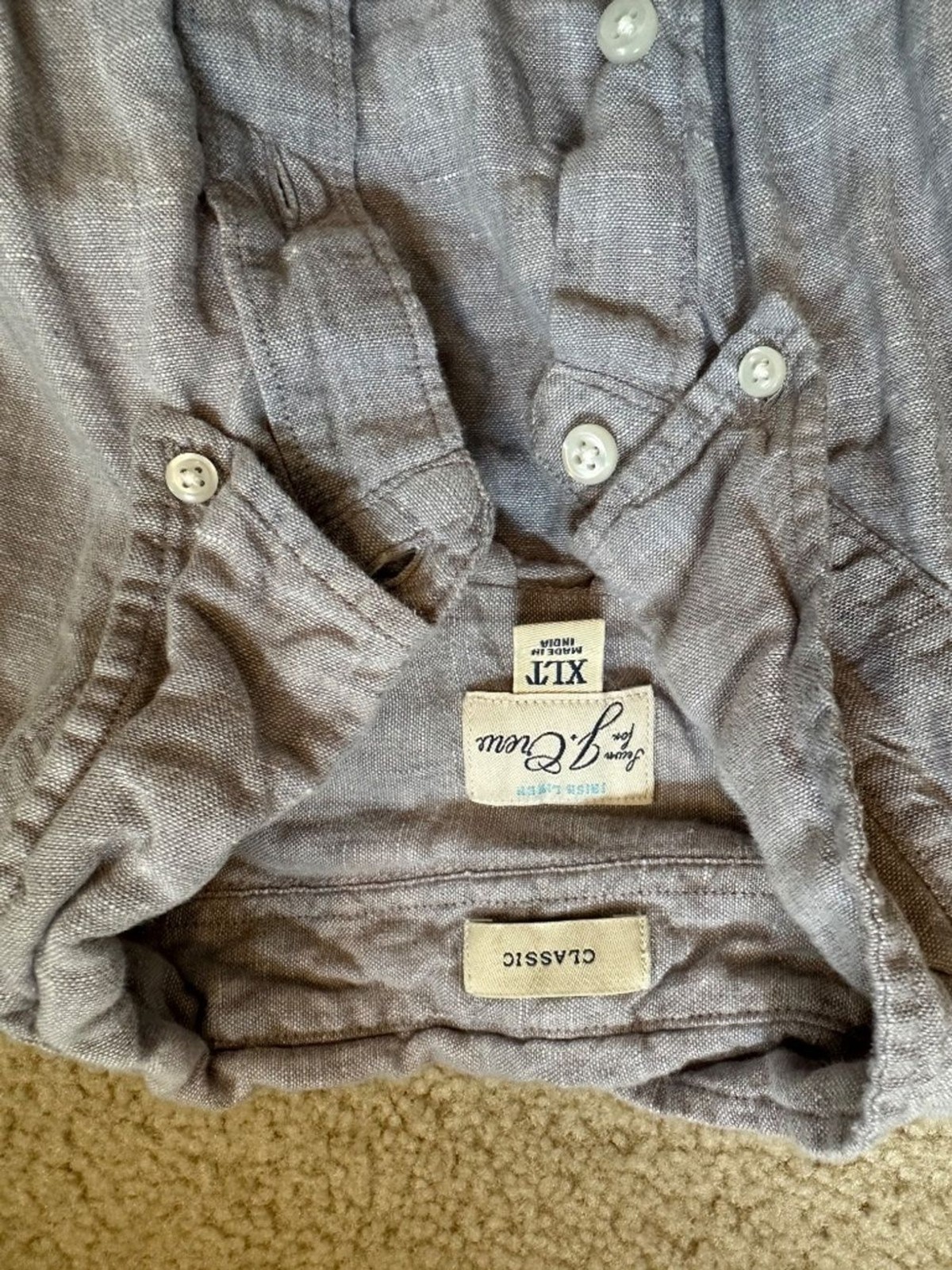 J. Crew Baird McNutt Irish linen shirt