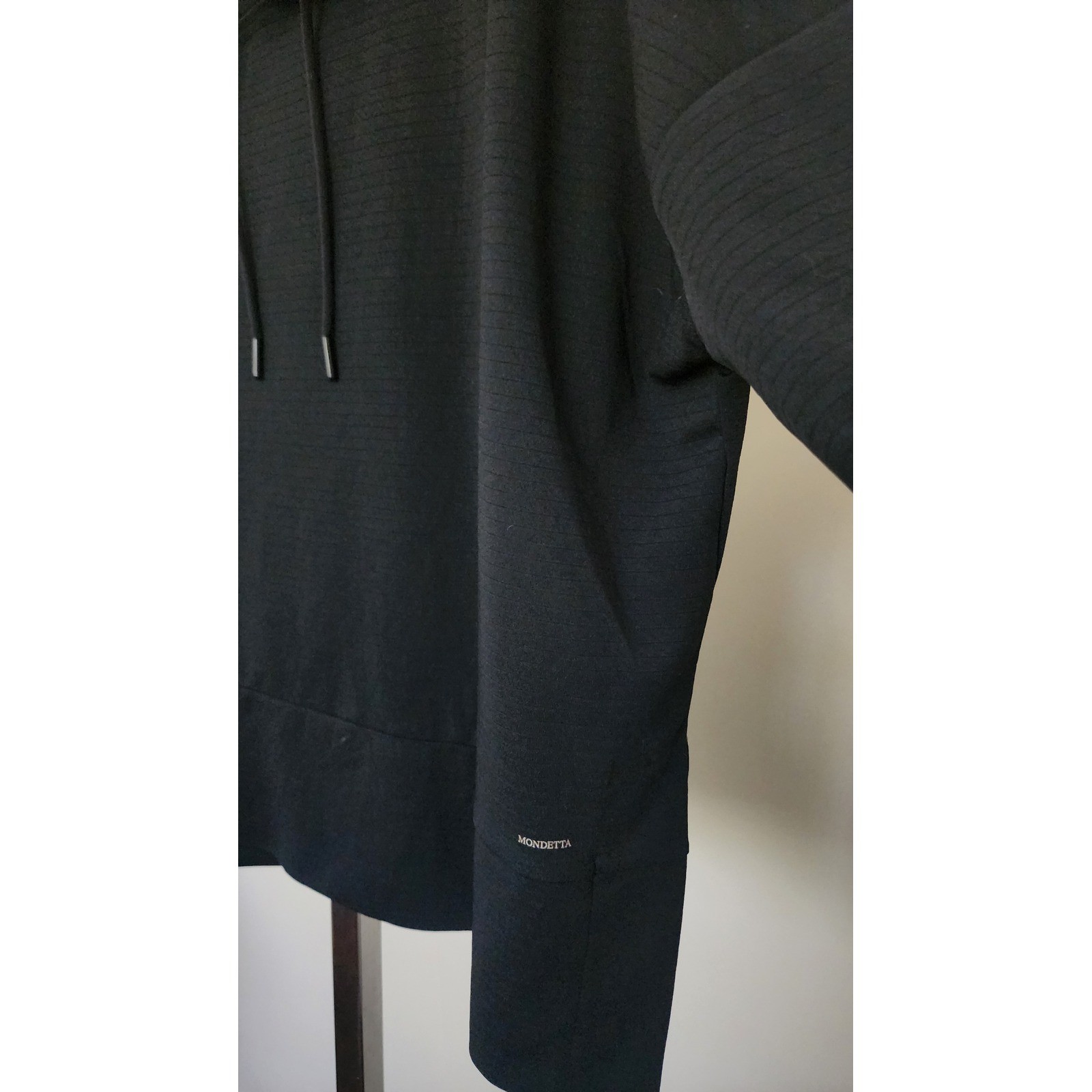 Mondetta Loose fit Womens Black Textured Hoodie Activewear Sweatshirt S