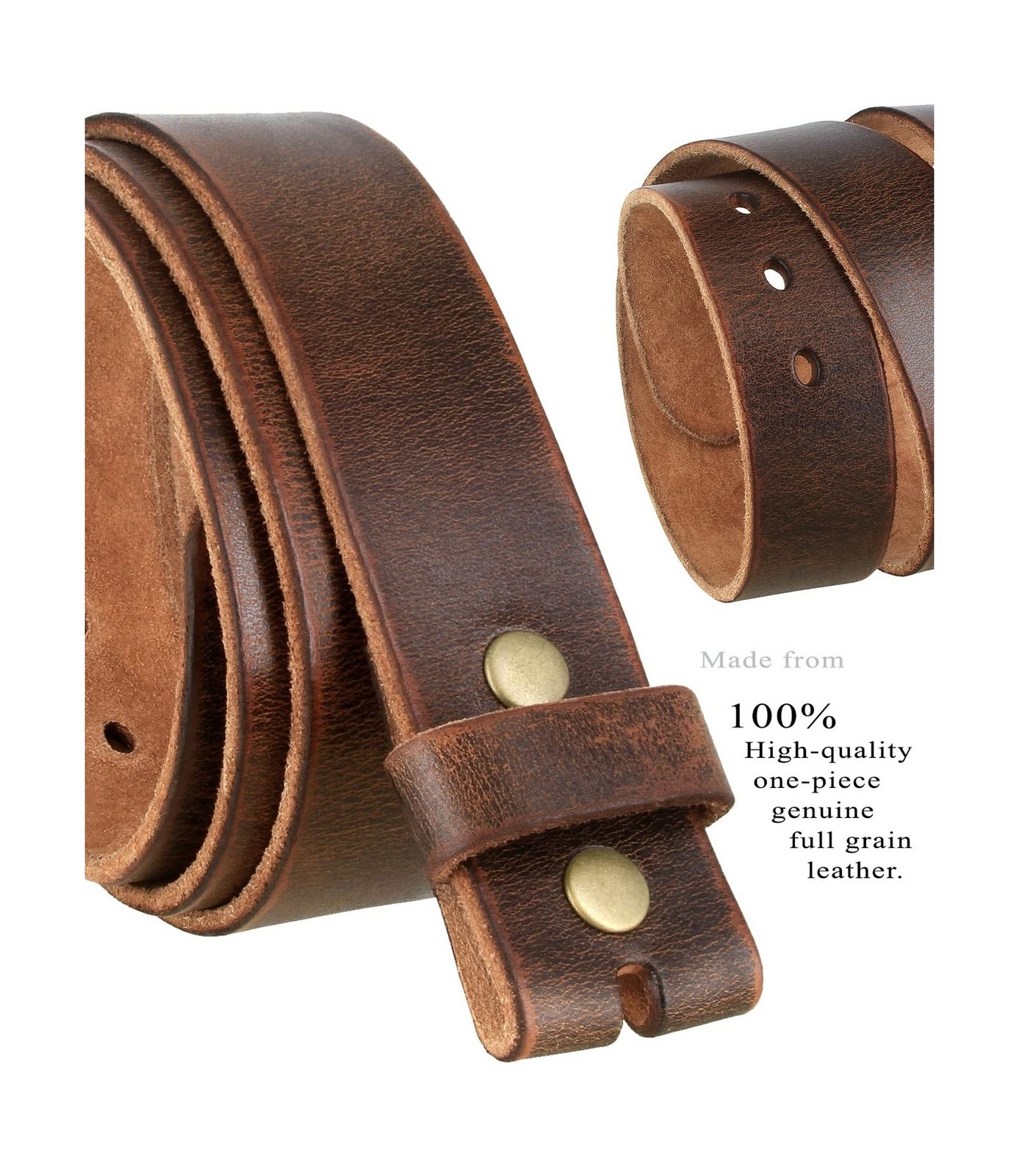 3840002 B6670 Genuine Full Grain Vintage One-Piece Leather Repl… USA FAST SHIP