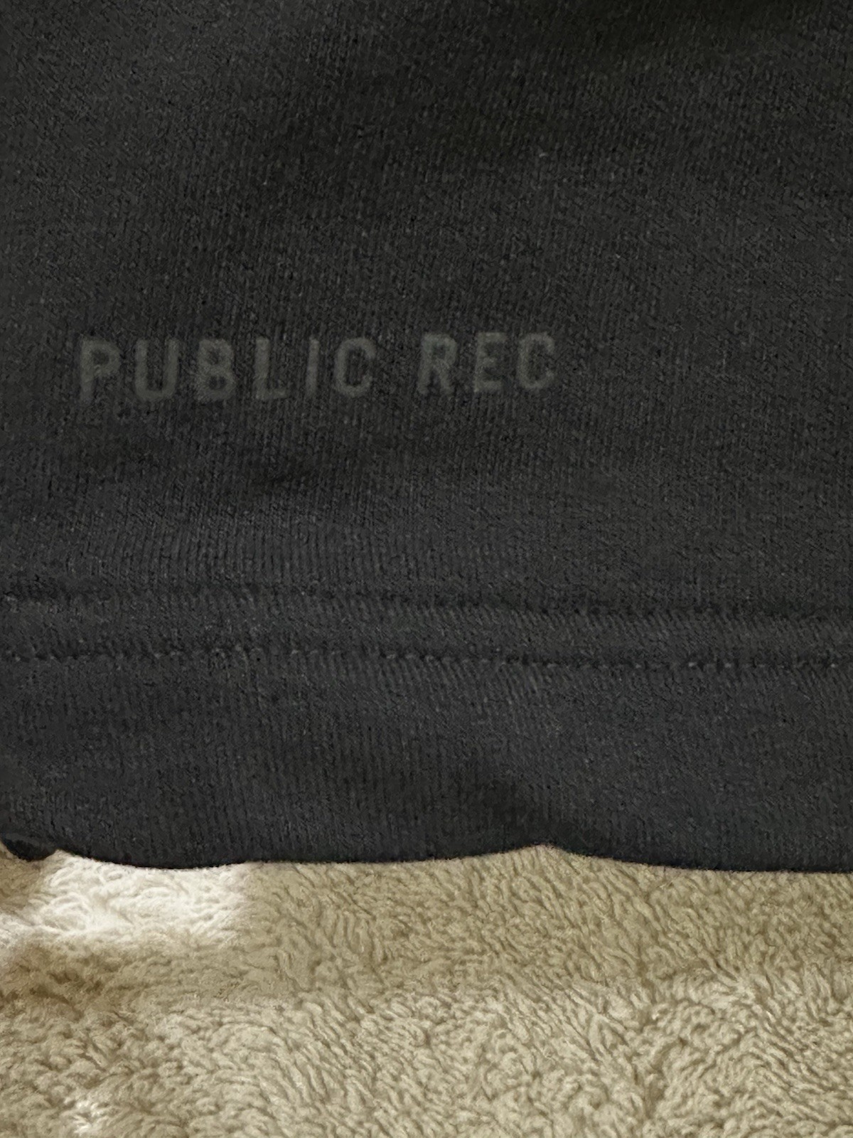 Public Rec Mens Medium Weekend Half Zip Pullover Black Sweater