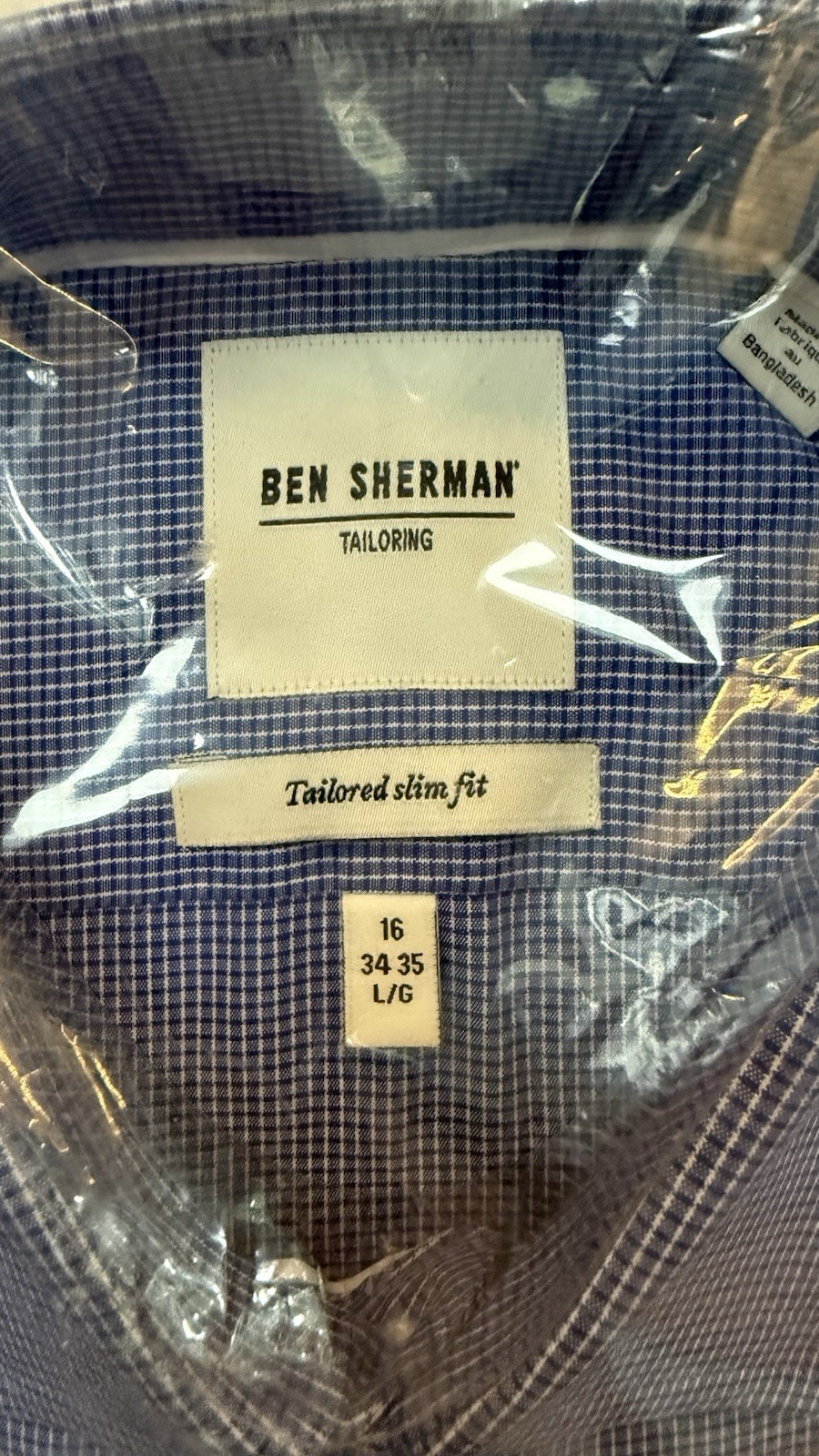 Ben Sherman Slim Fit Men’s Shirt Sz16, 34/35. Brand New In Package!