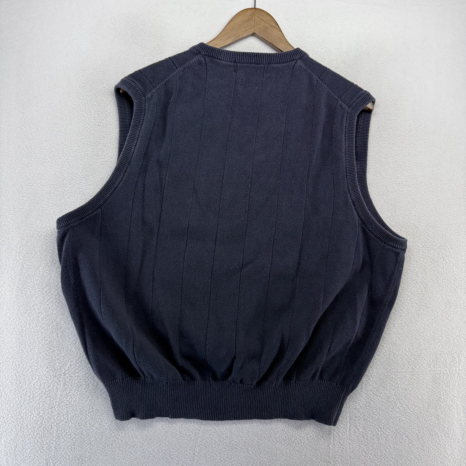 Vintage Ralph Lauren Sweater Vest men’s XL Blue Navy Embroidered Pony Logo 90s