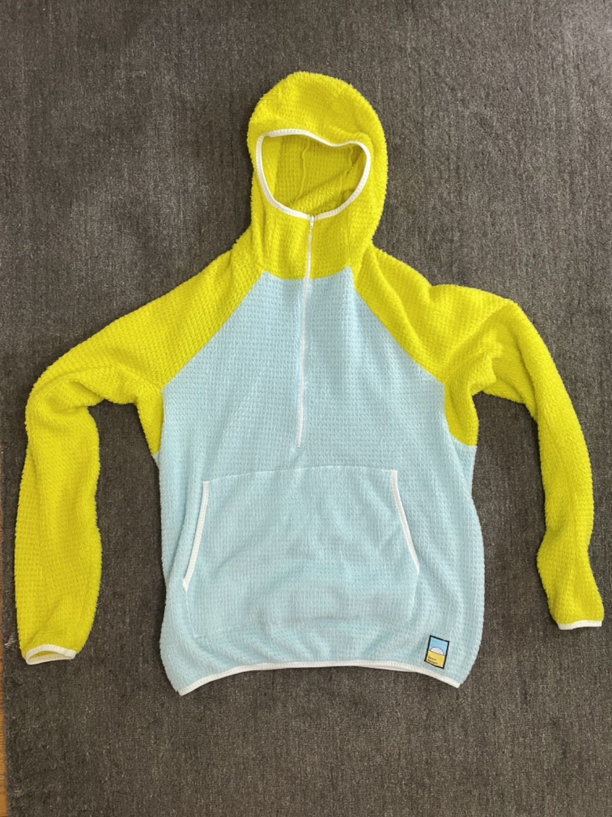 Senchi Designs Hoody – Alpha 120 – Light Blue, Bright Yellow – Men’s XL