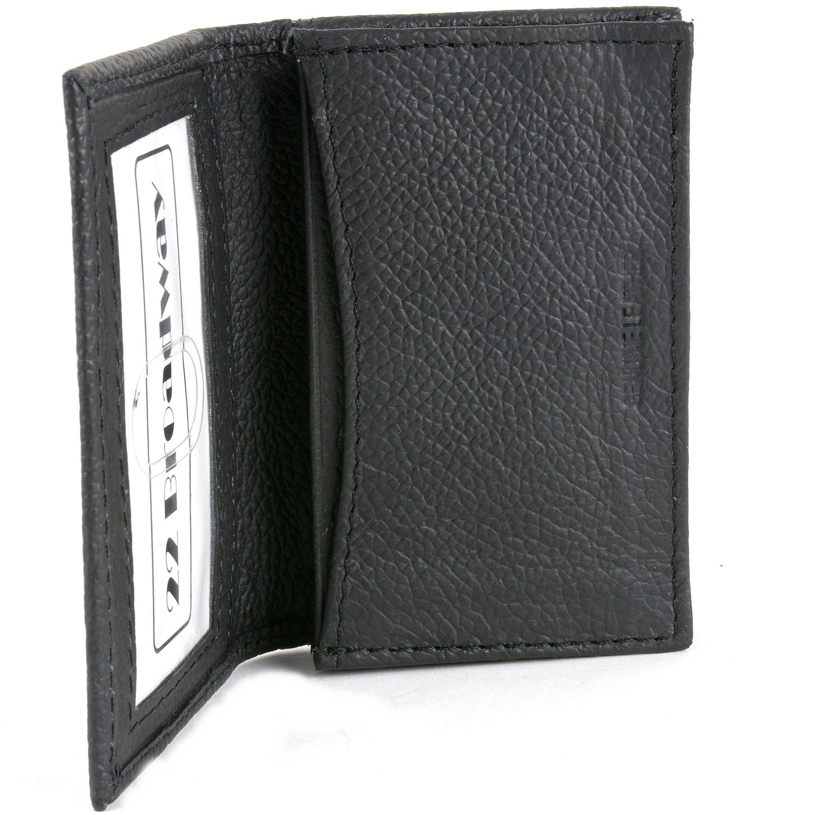 Leather Wallet Expandable Card Case Front Pocket Thin Slim ID Window Credit Card