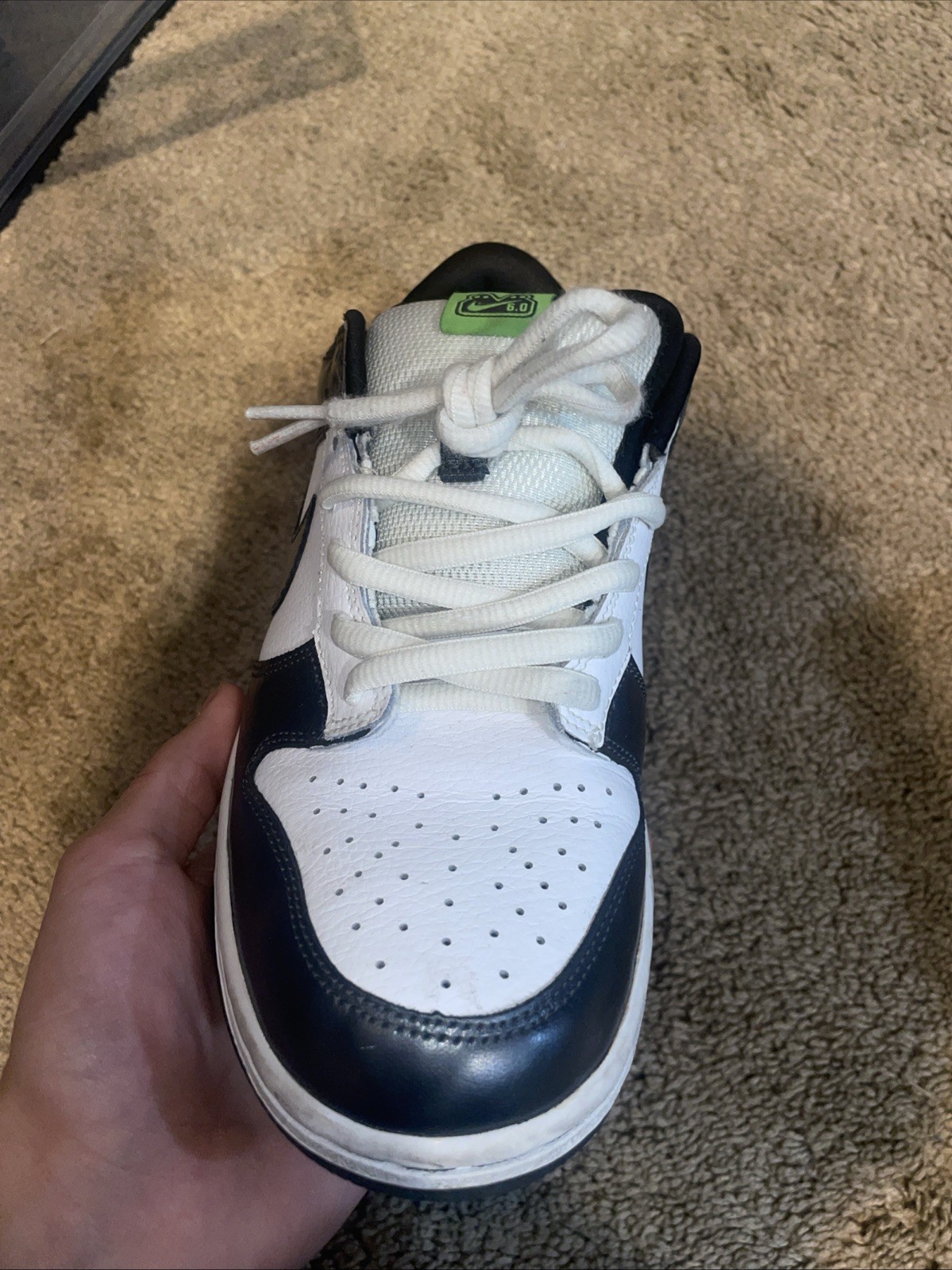 Nike 6.0 Two-Headed Mutant Dunk Metallic Silver Low Used Great Condition Size7.5