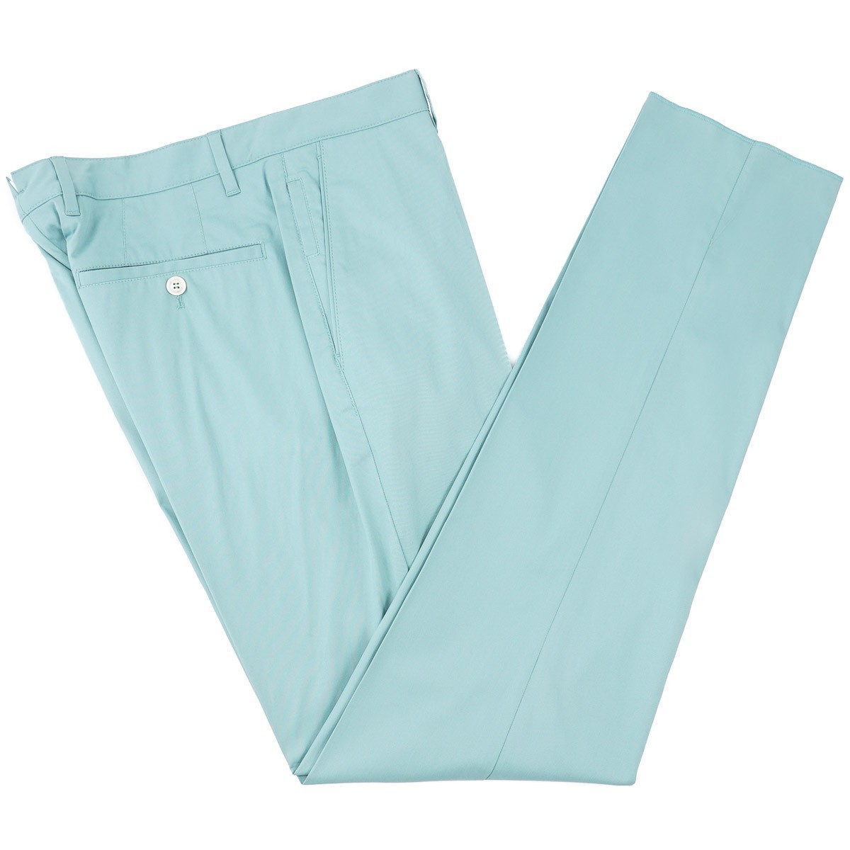 Brett Johnson Sea Green Lightweight Cotton Flat-Front Chino Pants 33 (Eu 48) NWT