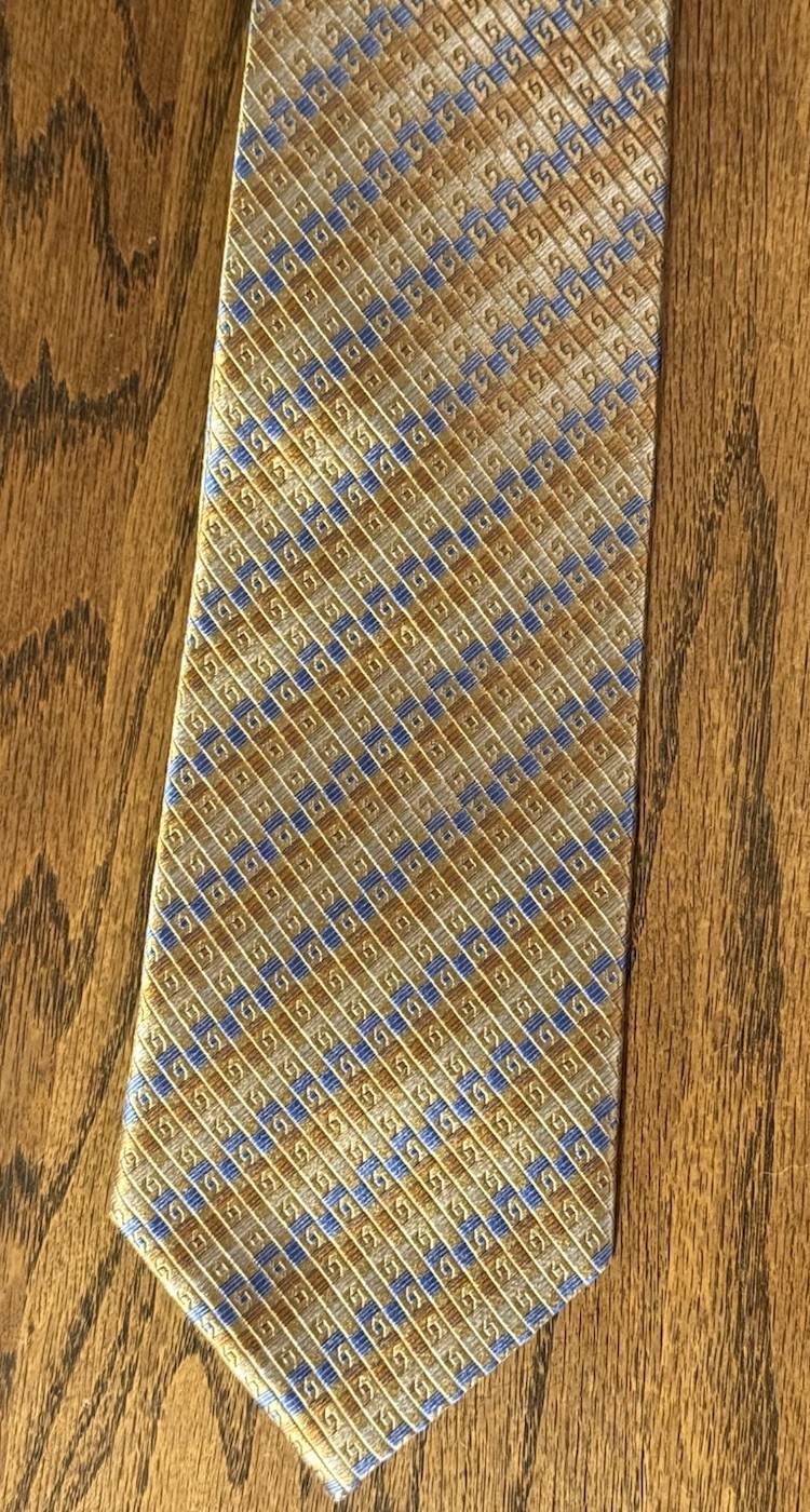 CHARLES WAIN By Uomo Venetto MENS TIE Yellow 100% Silk Tie